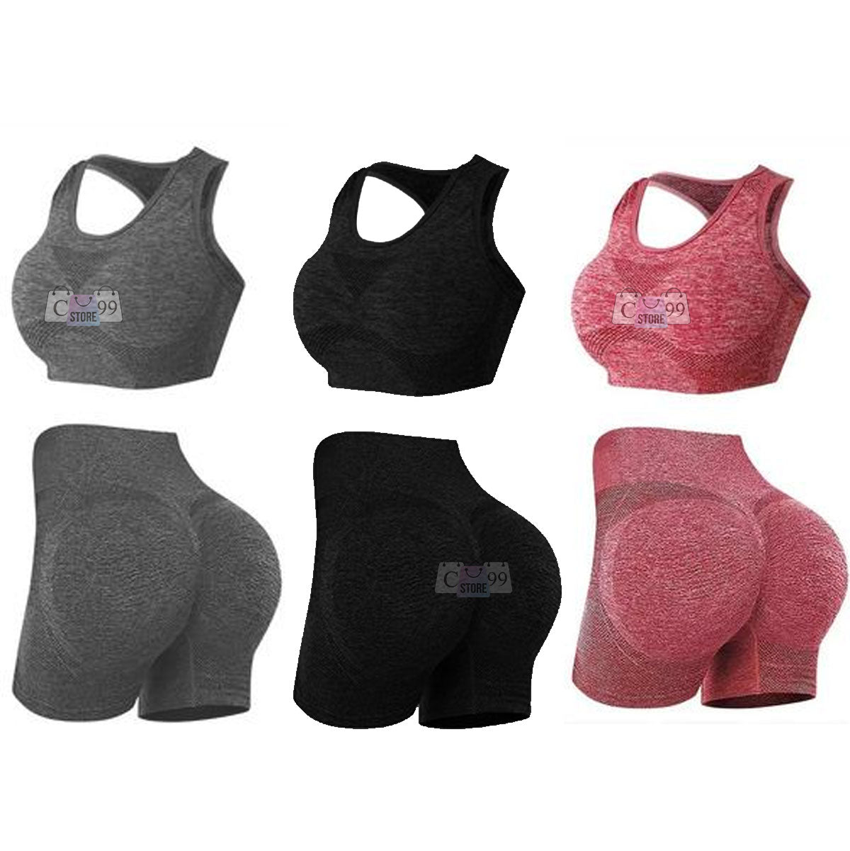 Conjunto Deport Short Levanta Cola Y Top